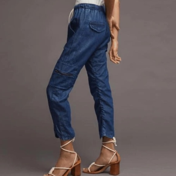Anthropologie Pants - Anthropologie Pilcro Cottage Utility Jeans Drawstring Waist Pull-on Pants size M
